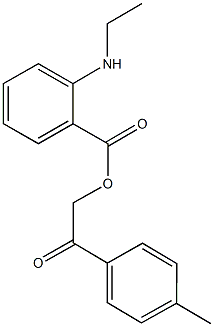 2-(4-methylphenyl)-2-oxoethyl 2-(ethylamino)benzoate Struktur