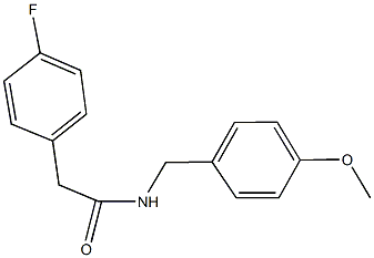 2-(4-fluorophenyl)-N-(4-methoxybenzyl)acetamide Struktur