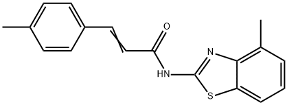 N-(4-methyl-1,3-benzothiazol-2-yl)-3-(4-methylphenyl)acrylamide Struktur