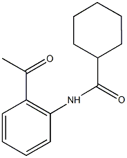 N-(2-acetylphenyl)cyclohexanecarboxamide Struktur