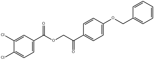 2-[4-(benzyloxy)phenyl]-2-oxoethyl 3,4-dichlorobenzoate Struktur