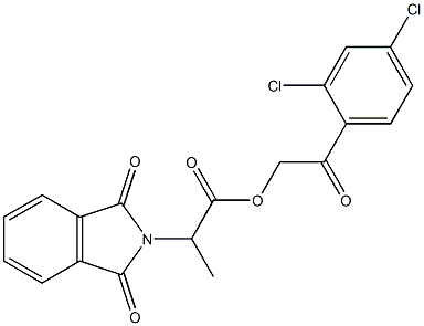 2-(2,4-dichlorophenyl)-2-oxoethyl 2-(1,3-dioxo-1,3-dihydro-2H-isoindol-2-yl)propanoate Struktur