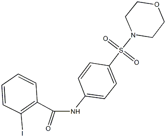 2-iodo-N-[4-(4-morpholinylsulfonyl)phenyl]benzamide Struktur