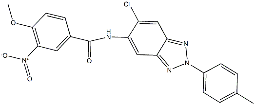 N-[6-chloro-2-(4-methylphenyl)-2H-1,2,3-benzotriazol-5-yl]-3-nitro-4-methoxybenzamide Struktur