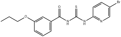 N-(5-bromo-2-pyridinyl)-N'-(3-propoxybenzoyl)thiourea Struktur