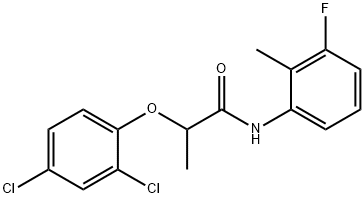 2-[(2,4-dichlorophenyl)oxy]-N-(3-fluoro-2-methylphenyl)propanamide Struktur