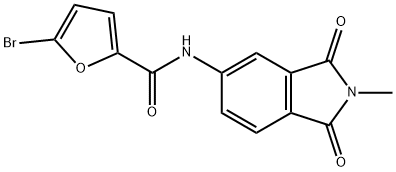 5-bromo-N-(2-methyl-1,3-dioxo-2,3-dihydro-1H-isoindol-5-yl)-2-furamide Struktur