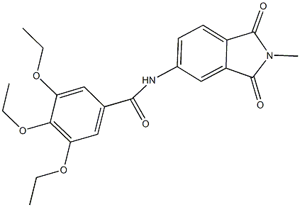 3,4,5-triethoxy-N-(2-methyl-1,3-dioxo-2,3-dihydro-1H-isoindol-5-yl)benzamide Struktur