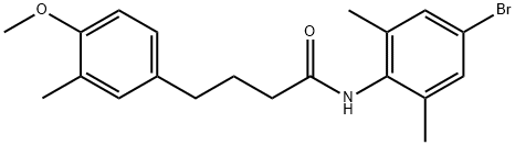 N-(4-bromo-2,6-dimethylphenyl)-4-(4-methoxy-3-methylphenyl)butanamide Struktur