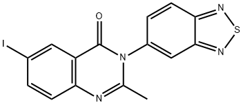 3-(2,1,3-benzothiadiazol-5-yl)-6-iodo-2-methyl-4(3H)-quinazolinone Struktur