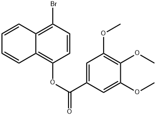 4-bromo-1-naphthyl 3,4,5-trimethoxybenzoate Struktur