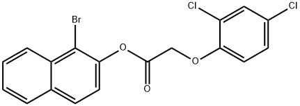 1-bromo-2-naphthyl (2,4-dichlorophenoxy)acetate Struktur