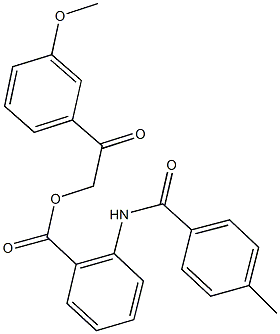 2-(3-methoxyphenyl)-2-oxoethyl 2-[(4-methylbenzoyl)amino]benzoate Struktur