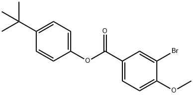 4-tert-butylphenyl 3-bromo-4-methoxybenzoate Struktur