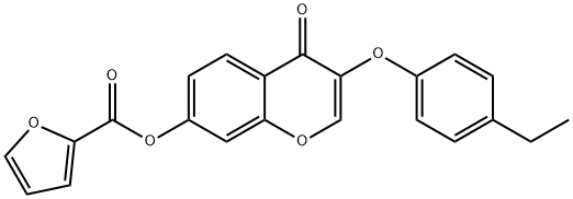 3-(4-ethylphenoxy)-4-oxo-4H-chromen-7-yl 2-furoate Struktur