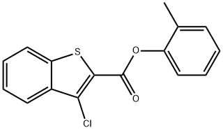 2-methylphenyl 3-chloro-1-benzothiophene-2-carboxylate Struktur