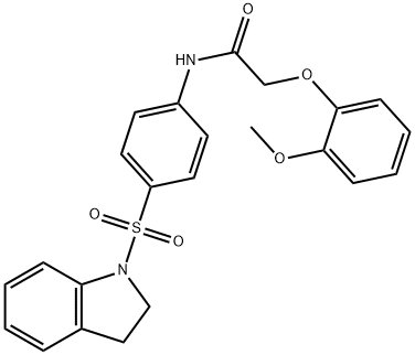 N-[4-(2,3-dihydro-1H-indol-1-ylsulfonyl)phenyl]-2-(2-methoxyphenoxy)acetamide Struktur