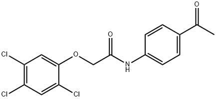 N-(4-acetylphenyl)-2-(2,4,5-trichlorophenoxy)acetamide Struktur