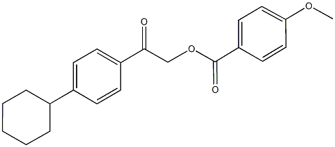 2-(4-cyclohexylphenyl)-2-oxoethyl 4-methoxybenzoate Struktur