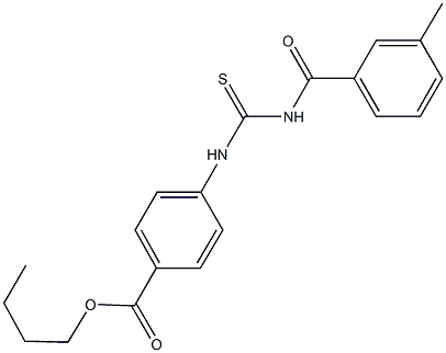 butyl 4-({[(3-methylbenzoyl)amino]carbothioyl}amino)benzoate Struktur