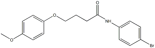 N-(4-bromophenyl)-4-(4-methoxyphenoxy)butanamide Struktur