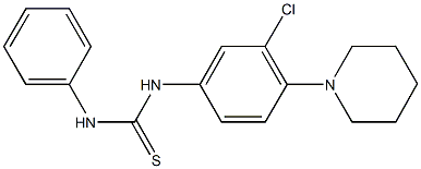 N-[3-chloro-4-(1-piperidinyl)phenyl]-N'-phenylthiourea Struktur