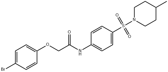 2-(4-bromophenoxy)-N-{4-[(4-methylpiperidin-1-yl)sulfonyl]phenyl}acetamide Struktur