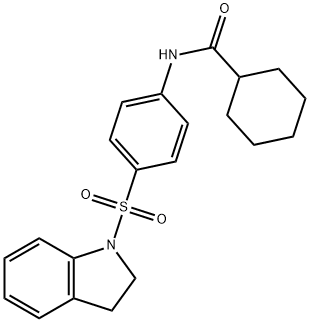 N-[4-(2,3-dihydro-1H-indol-1-ylsulfonyl)phenyl]cyclohexanecarboxamide Struktur