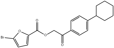 2-(4-cyclohexylphenyl)-2-oxoethyl 5-bromo-2-furoate Struktur