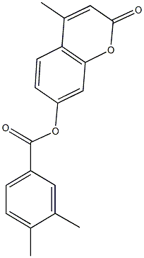 4-methyl-2-oxo-2H-chromen-7-yl 3,4-dimethylbenzoate Struktur