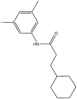 3-cyclohexyl-N-(3,5-dimethylphenyl)propanamide Struktur