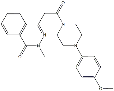 4-{2-[4-(4-methoxyphenyl)-1-piperazinyl]-2-oxoethyl}-2-methyl-1(2H)-phthalazinone Struktur