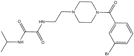 N~1~-{2-[4-(3-bromobenzoyl)-1-piperazinyl]ethyl}-N~2~-isopropylethanediamide Struktur