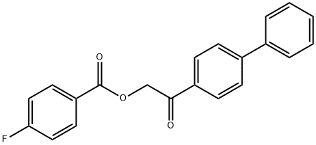 2-[1,1'-biphenyl]-4-yl-2-oxoethyl 4-fluorobenzoate Struktur