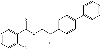 2-[1,1'-biphenyl]-4-yl-2-oxoethyl 2-chlorobenzoate Struktur