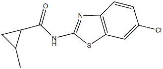 N-(6-chloro-1,3-benzothiazol-2-yl)-2-methylcyclopropanecarboxamide Struktur