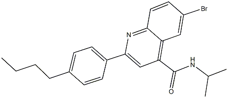 6-bromo-2-(4-butylphenyl)-N-isopropyl-4-quinolinecarboxamide Struktur