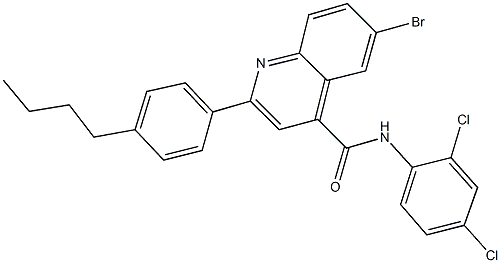 6-bromo-2-(4-butylphenyl)-N-(2,4-dichlorophenyl)-4-quinolinecarboxamide Struktur