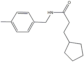 3-cyclopentyl-N-(4-methylbenzyl)propanamide Struktur