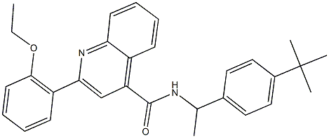 N-[1-(4-tert-butylphenyl)ethyl]-2-(2-ethoxyphenyl)-4-quinolinecarboxamide Struktur