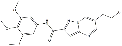 6-(2-chloroethyl)-N-(3,4,5-trimethoxyphenyl)pyrazolo[1,5-a]pyrimidine-2-carboxamide Struktur