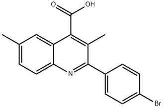 2-(4-bromophenyl)-3,6-dimethyl-4-quinolinecarboxylic acid Struktur