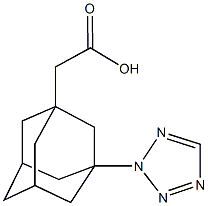 [3-(2H-tetraazol-2-yl)-1-adamantyl]acetic acid Struktur