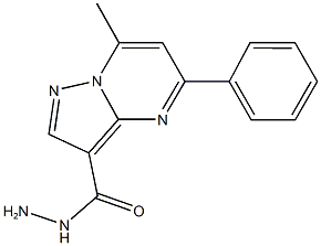 7-methyl-5-phenylpyrazolo[1,5-a]pyrimidine-3-carbohydrazide Struktur