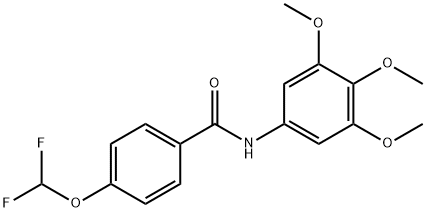 4-(difluoromethoxy)-N-(3,4,5-trimethoxyphenyl)benzamide Struktur