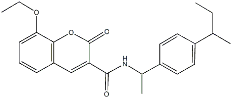 N-[1-(4-sec-butylphenyl)ethyl]-8-ethoxy-2-oxo-2H-chromene-3-carboxamide Struktur