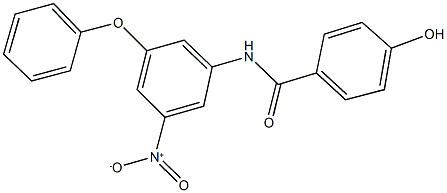 4-hydroxy-N-{3-nitro-5-phenoxyphenyl}benzamide Struktur