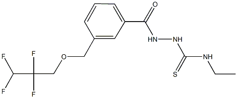 N-ethyl-2-{3-[(2,2,3,3-tetrafluoropropoxy)methyl]benzoyl}hydrazinecarbothioamide Struktur