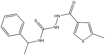 2-[(5-methyl-3-thienyl)carbonyl]-N-(1-phenylethyl)hydrazinecarbothioamide Struktur