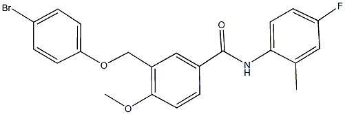 3-[(4-bromophenoxy)methyl]-N-(4-fluoro-2-methylphenyl)-4-methoxybenzamide Struktur